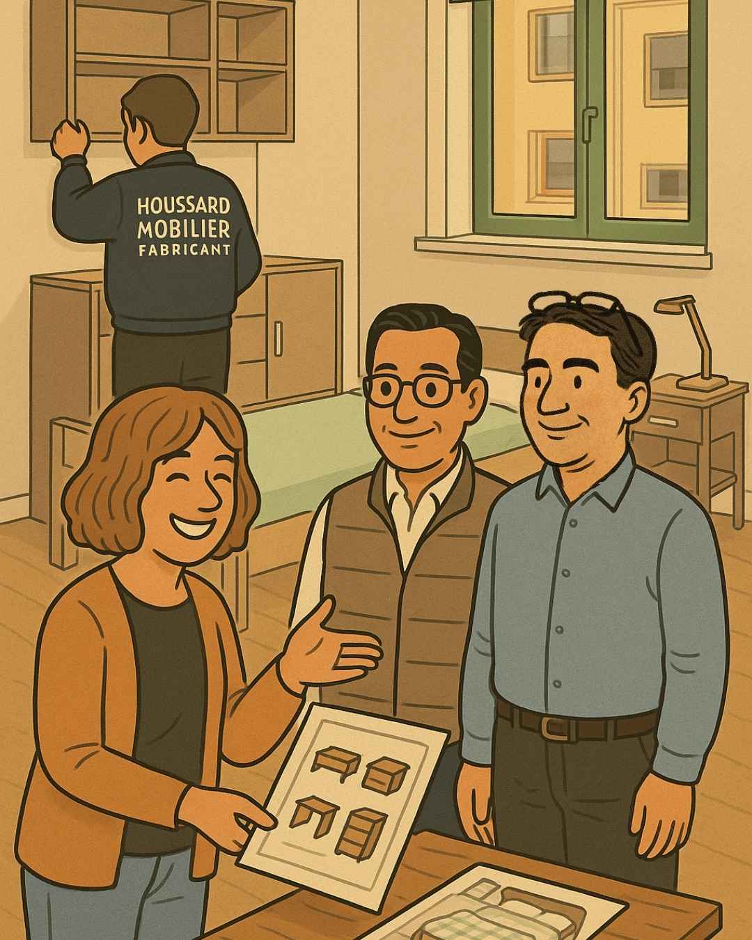 Montage de mobilier professionnel sur mesure avec installation sur site