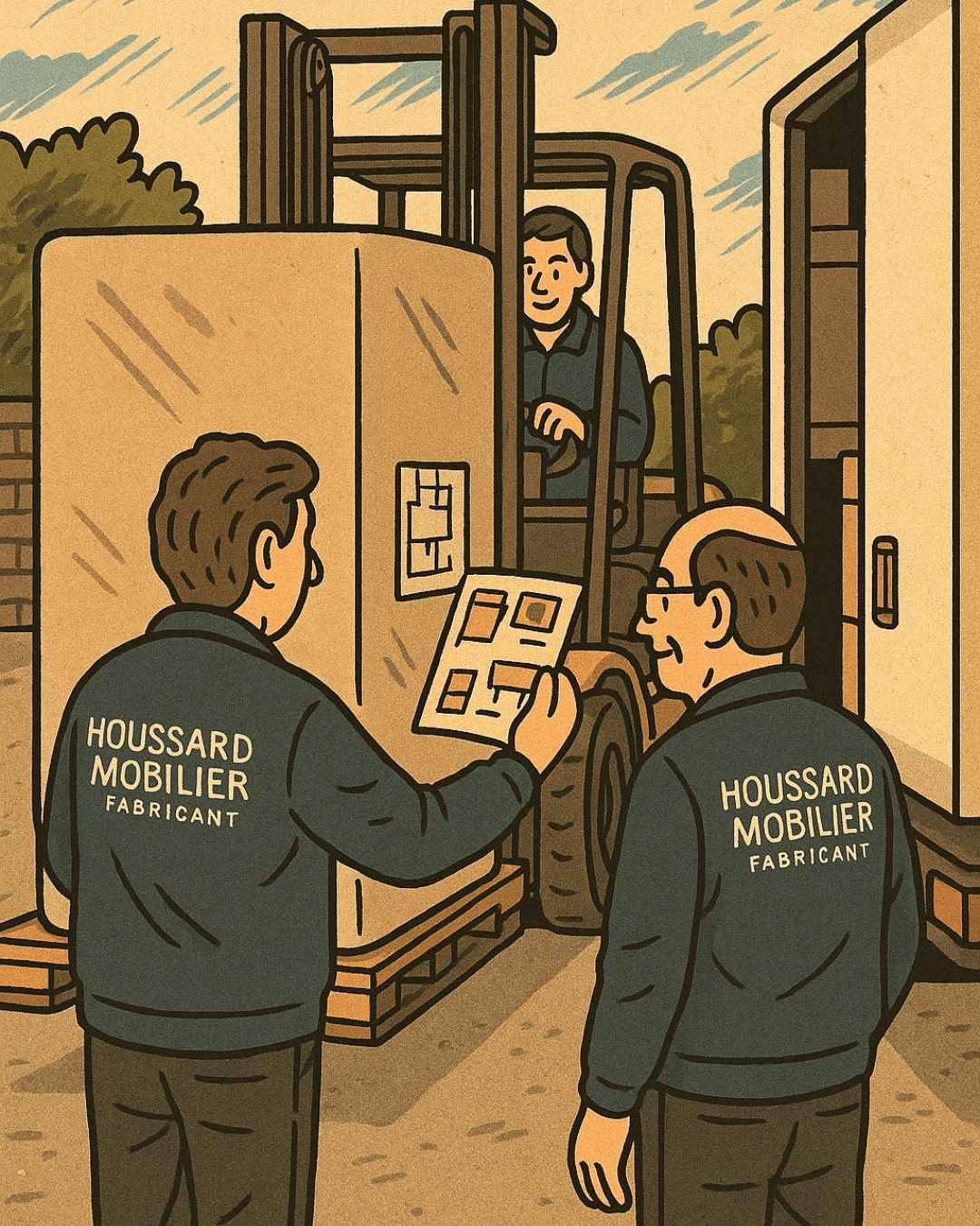 Livraison de mobilier avec installation sur site